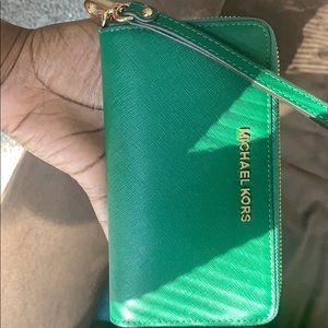 Green Michael Kors Wallet